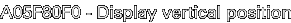 A05F80F0 - Display vertical position